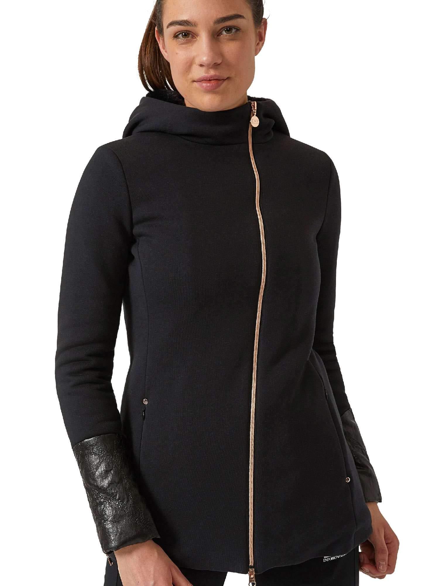 EA7 LOGO HOODED CASUAL JACKET