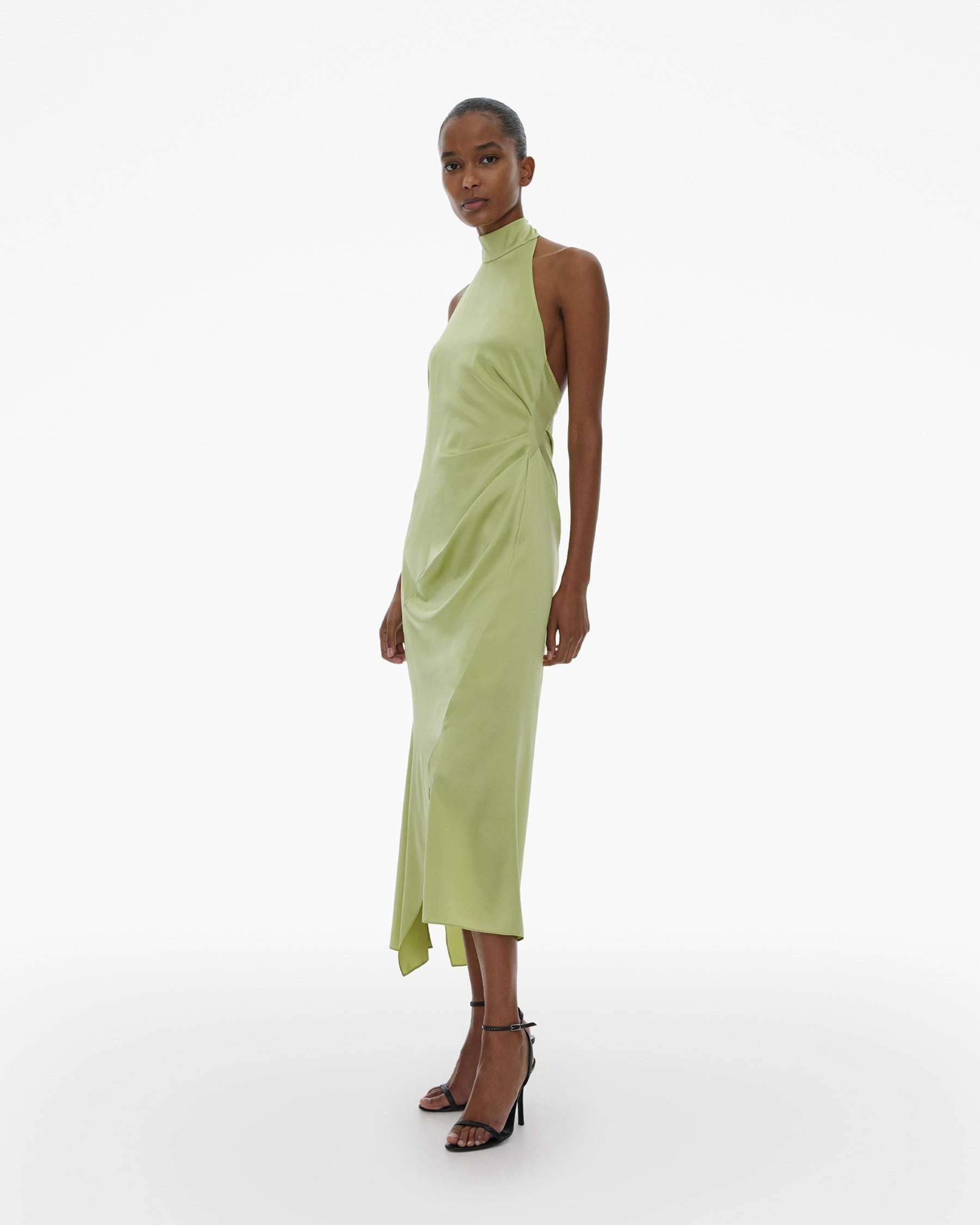 Helmut Lang A Neckline Dress In Green