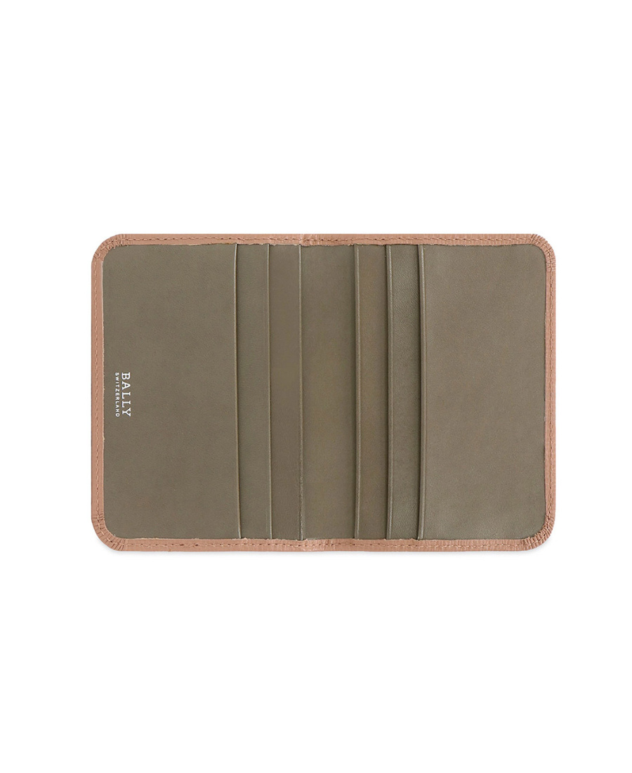 Bally Logo Details Wallet In Nude