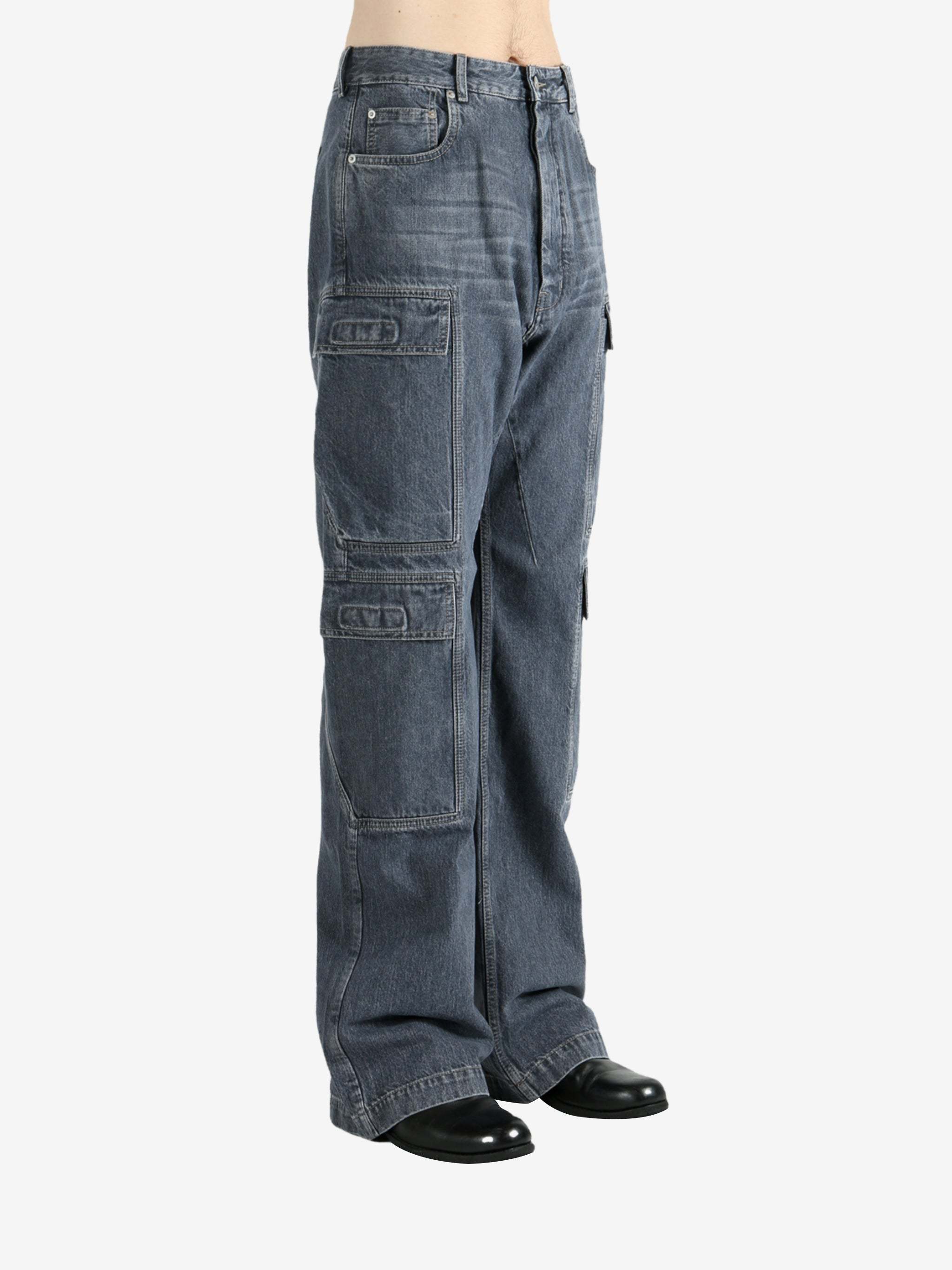 Rick Owens Drkshdw Cargo-pockets Jeans In Gray