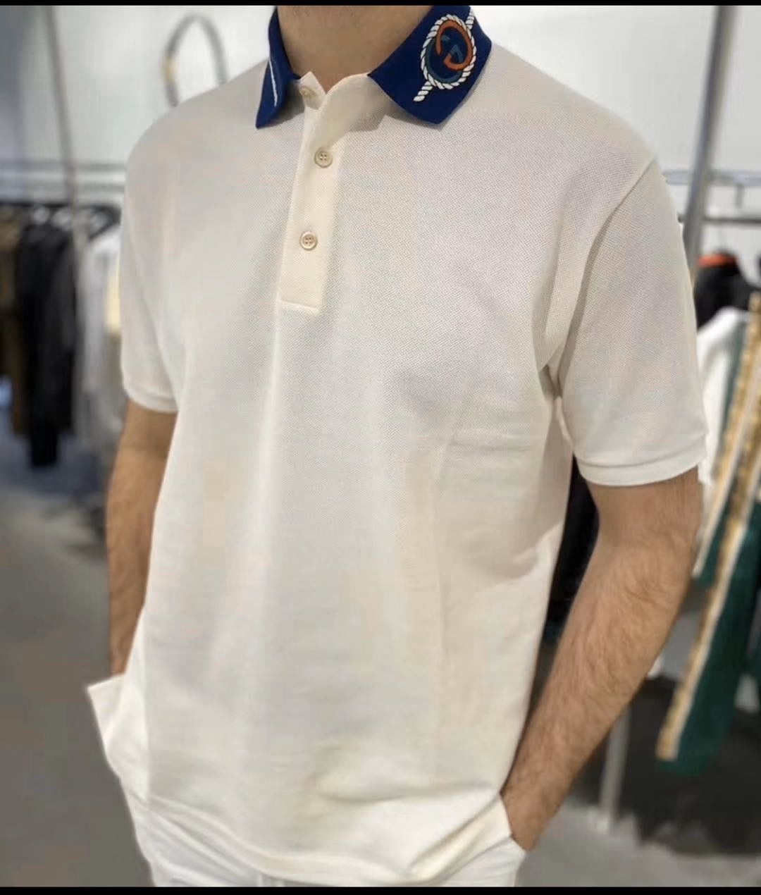 Gucci Interlocking G Polo Shirt In White