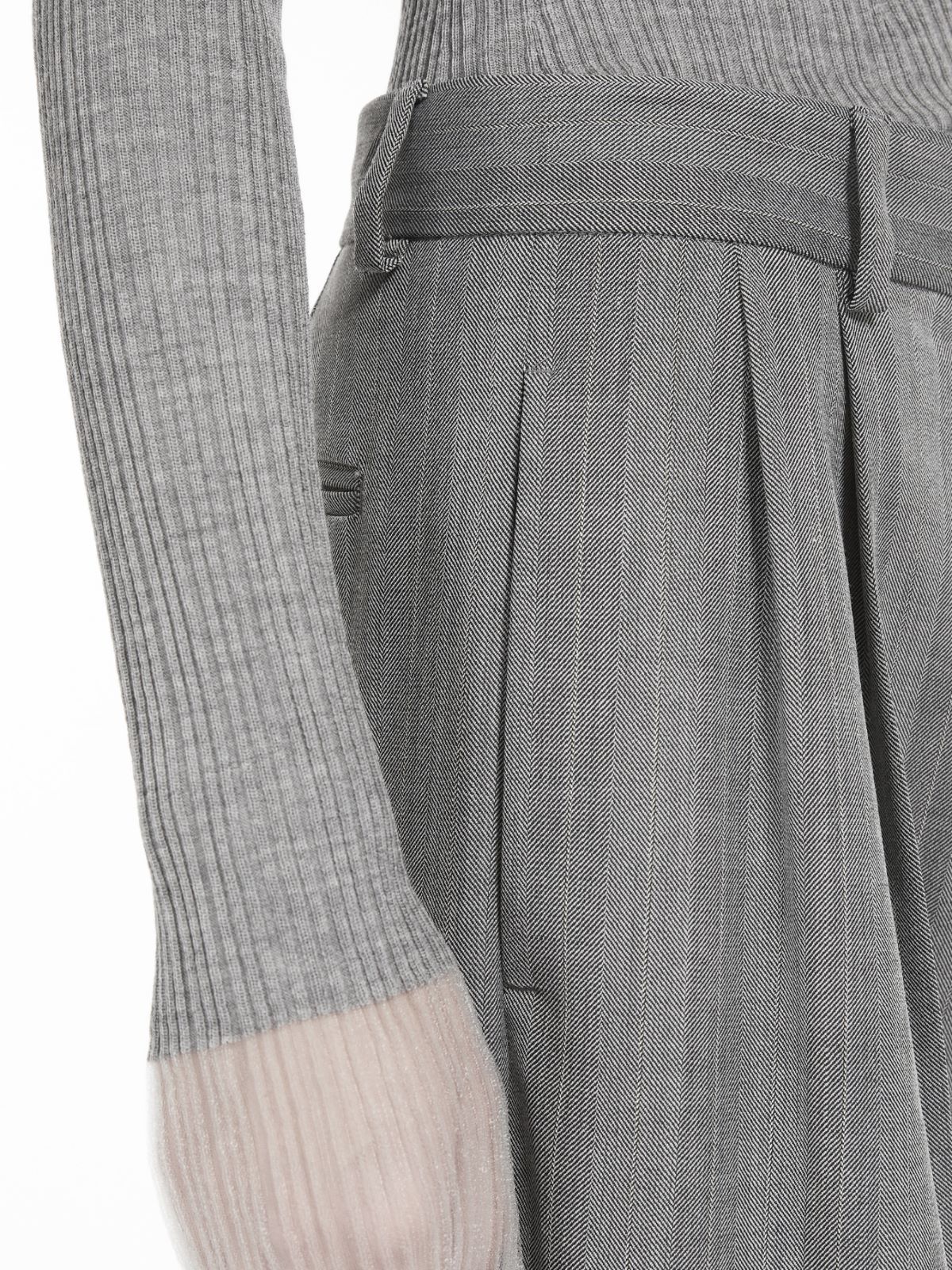 Sportmax Tailored Gabardine Twill In Gray