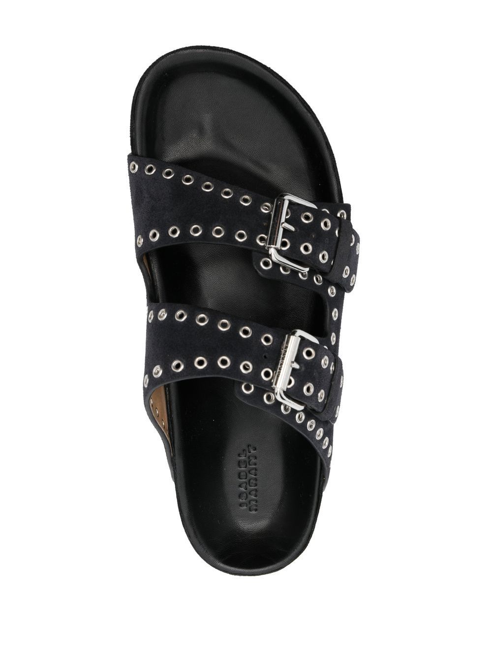 Isabel Marant Lennya Suede Platform Sandal In Black