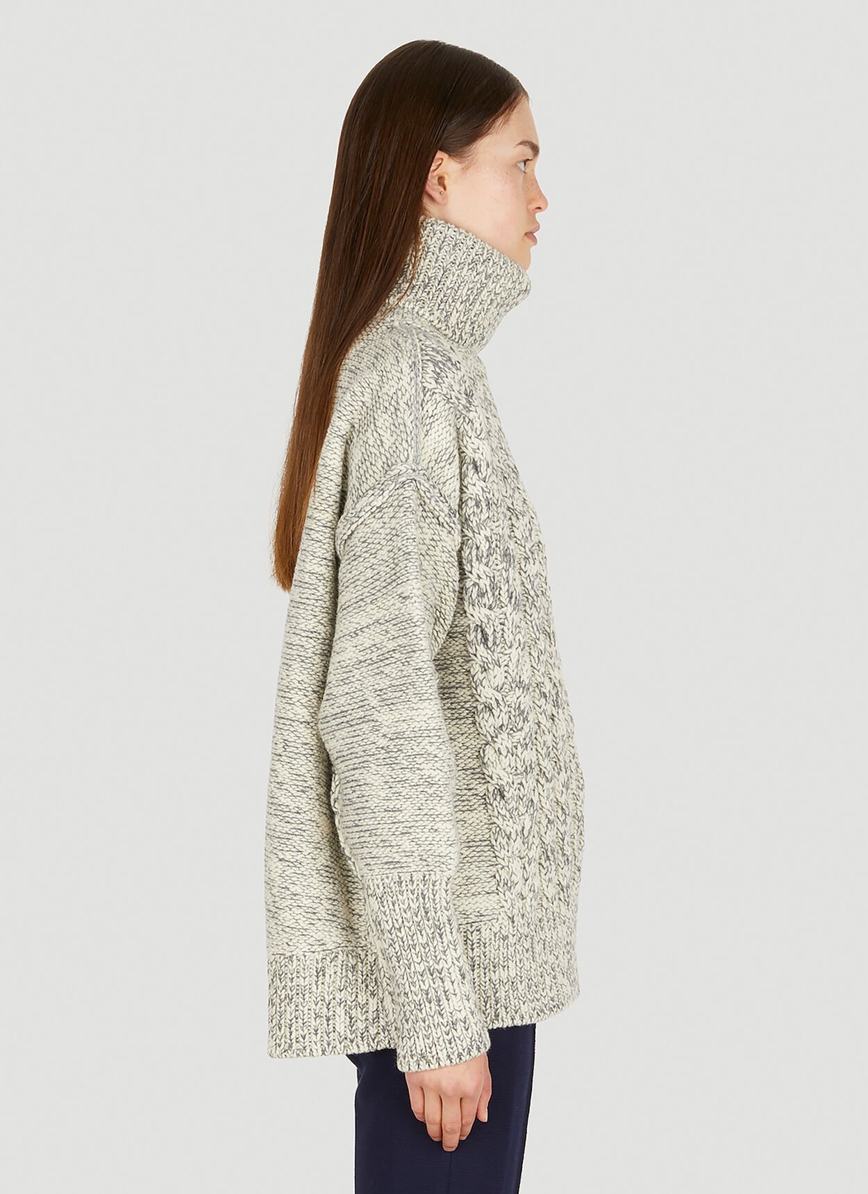 Sportmax Wool Turtleneck Sweater In White