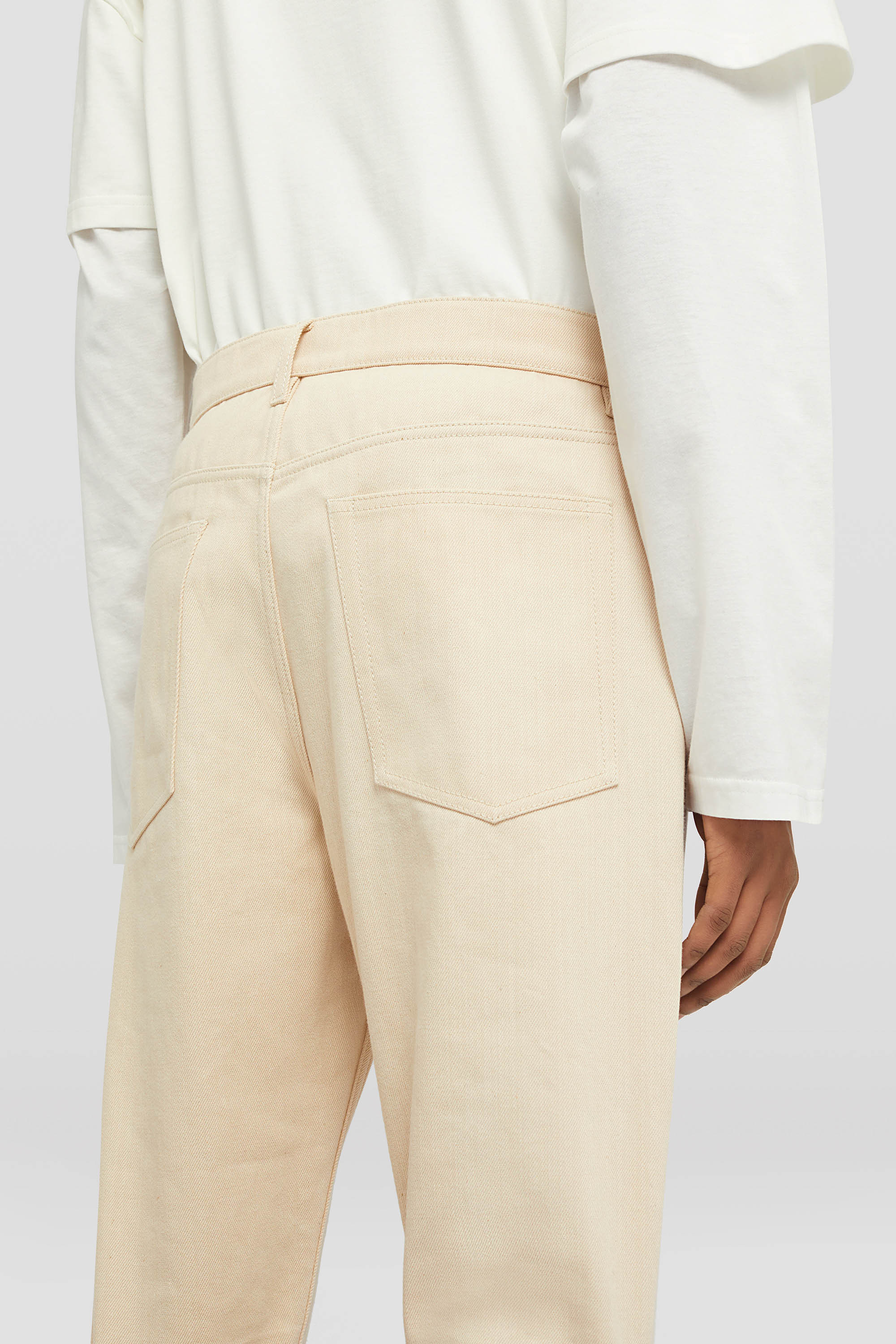 Jil Sander Mid-rise Straight-leg Denim Jeans In Nude