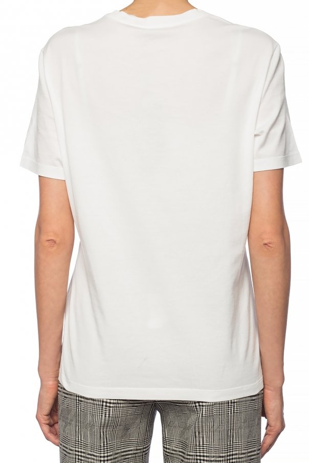 Versace Embroidered Logo T-shirt In White
