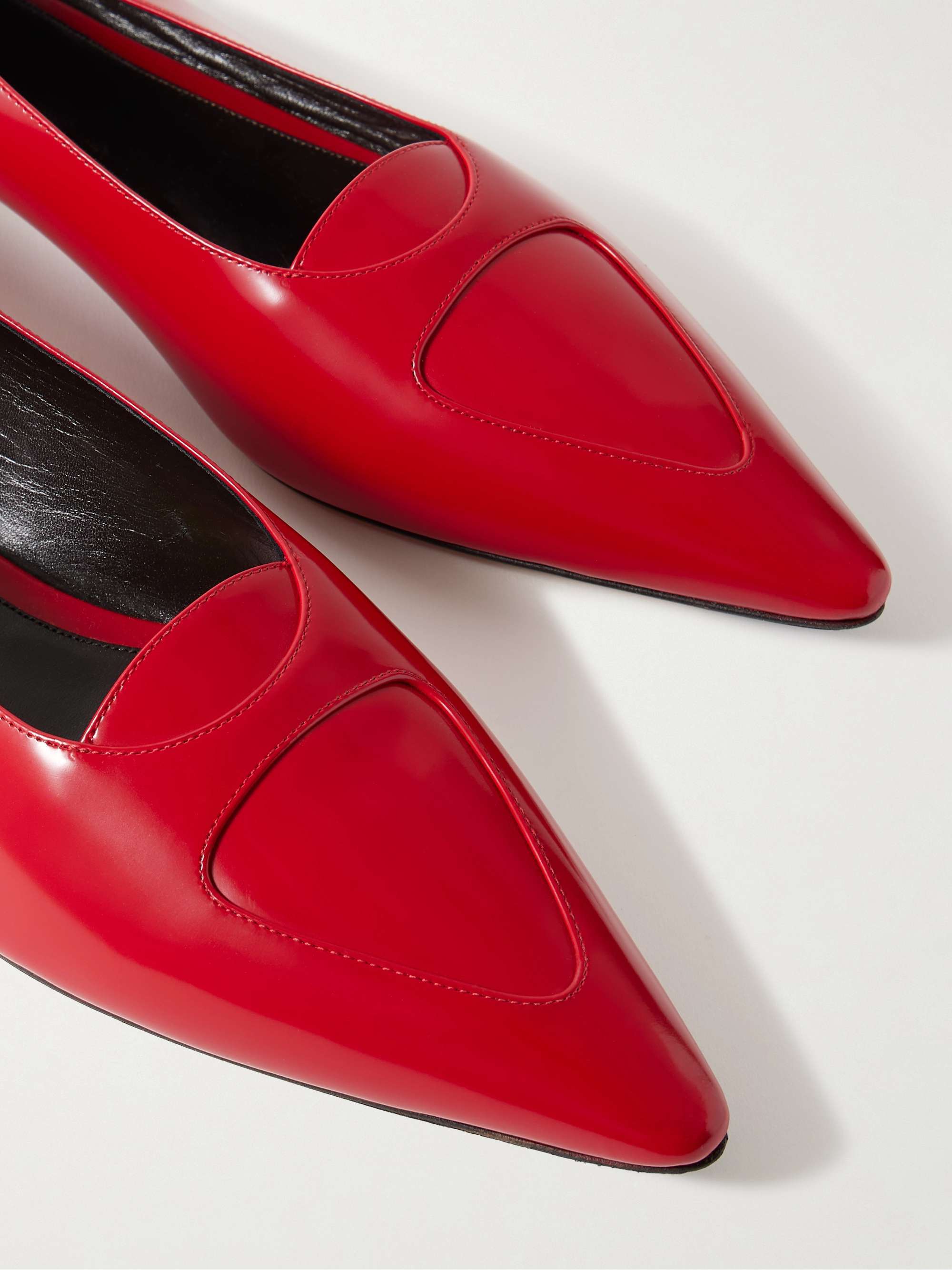 The Row Pointed Toe Ballet Flats In Red