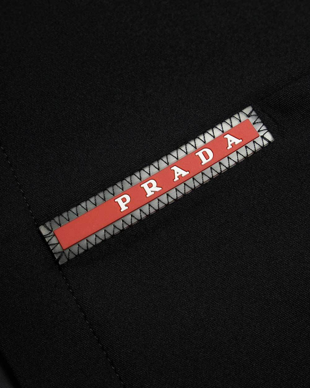 Prada Hooded Casual Jacket In Black