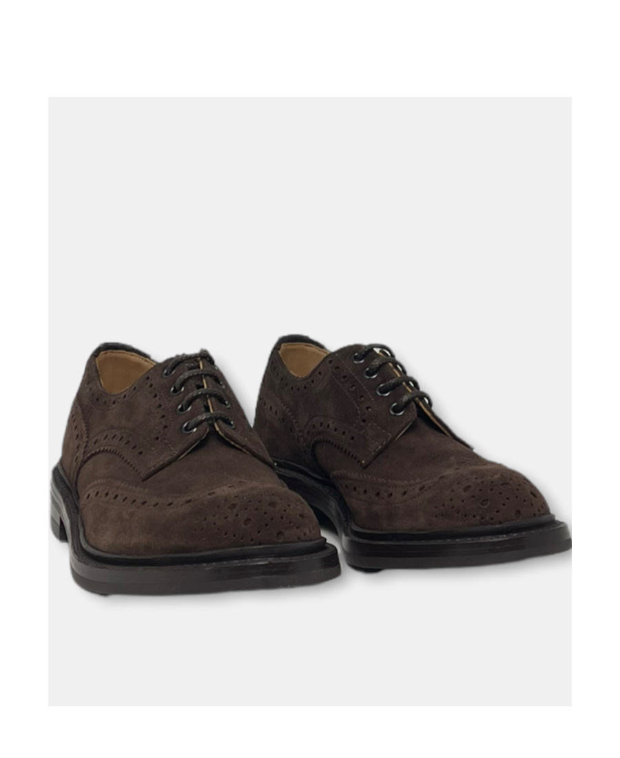 Tricker's Lace-up Shoes Featuring Brogue Detailing In Black
