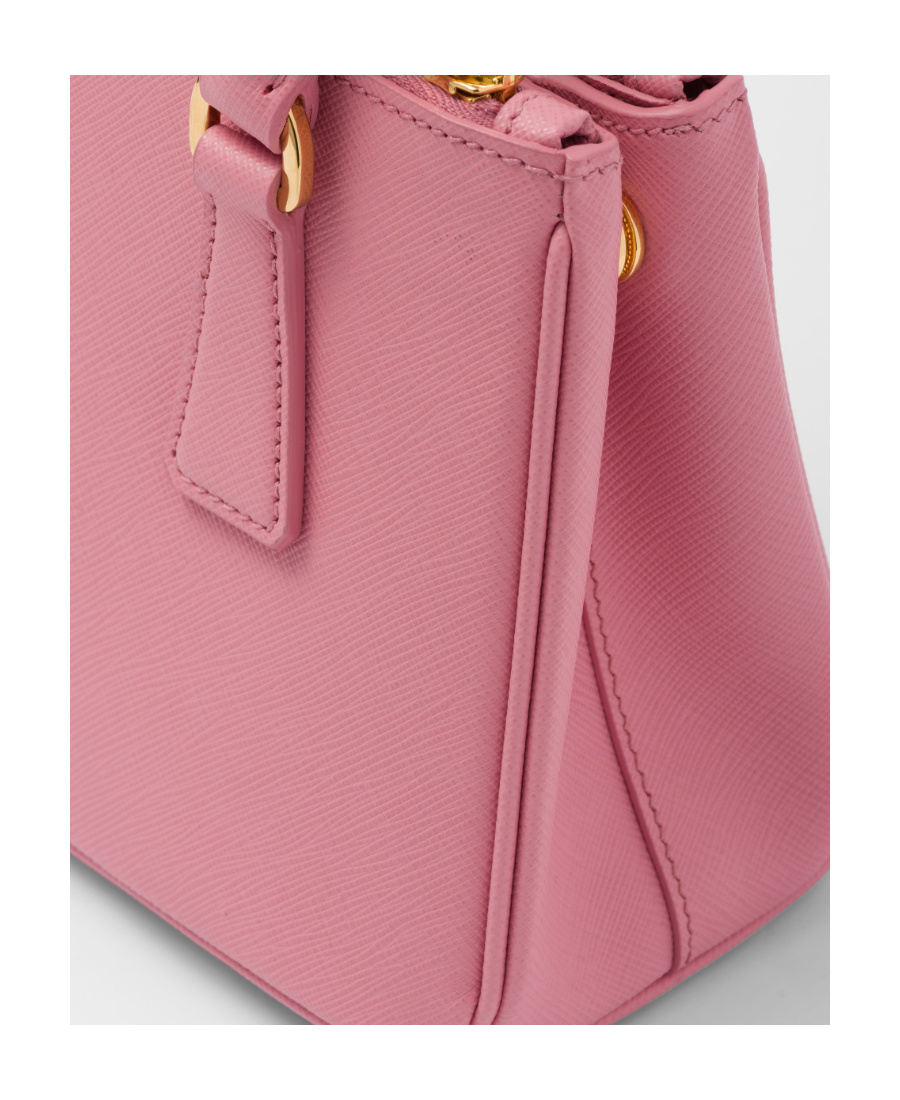 Prada Galleria Saffiano Leather Micro Bag In Pink