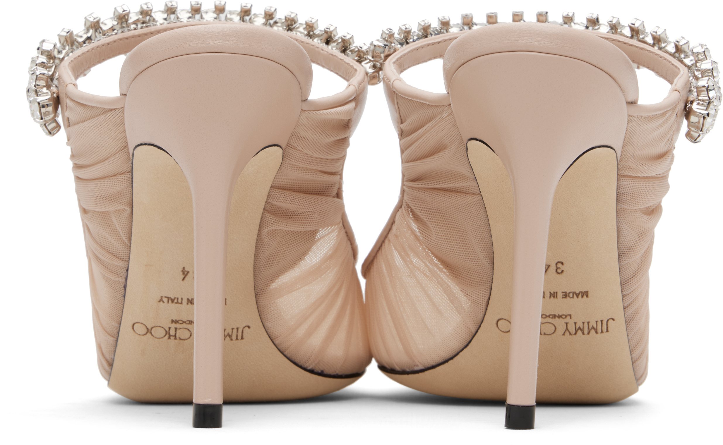 Jimmy Choo Bing 100 Mules In Nude