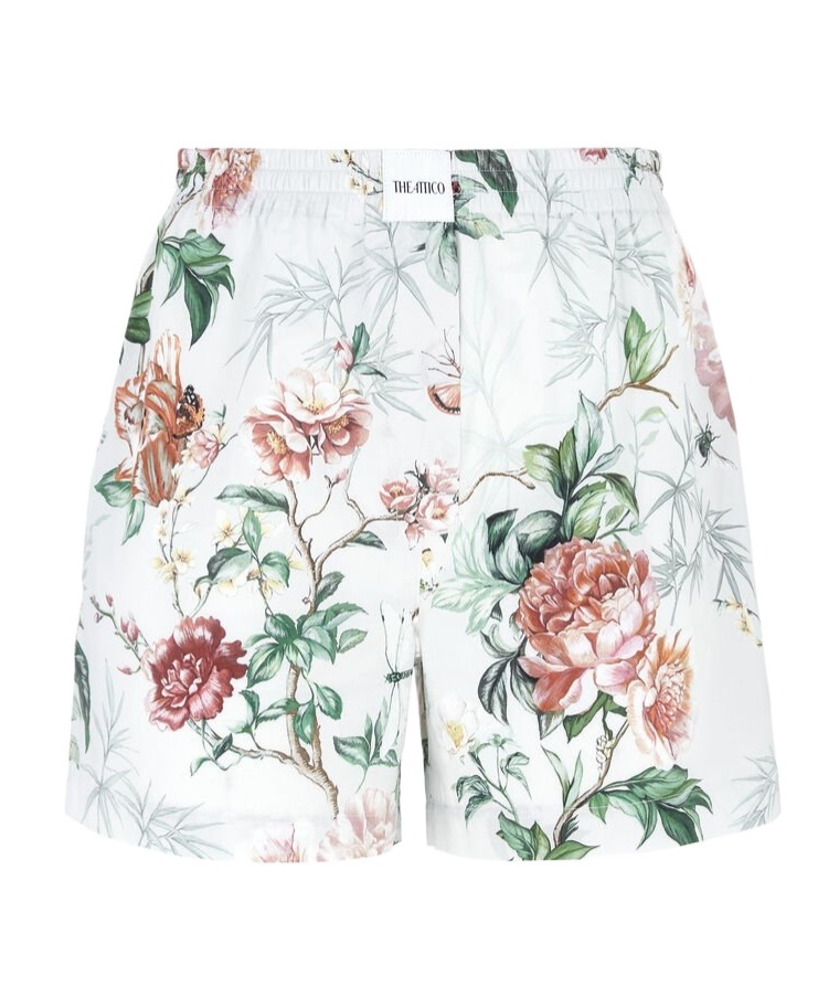 Attico Printed Shorts In White