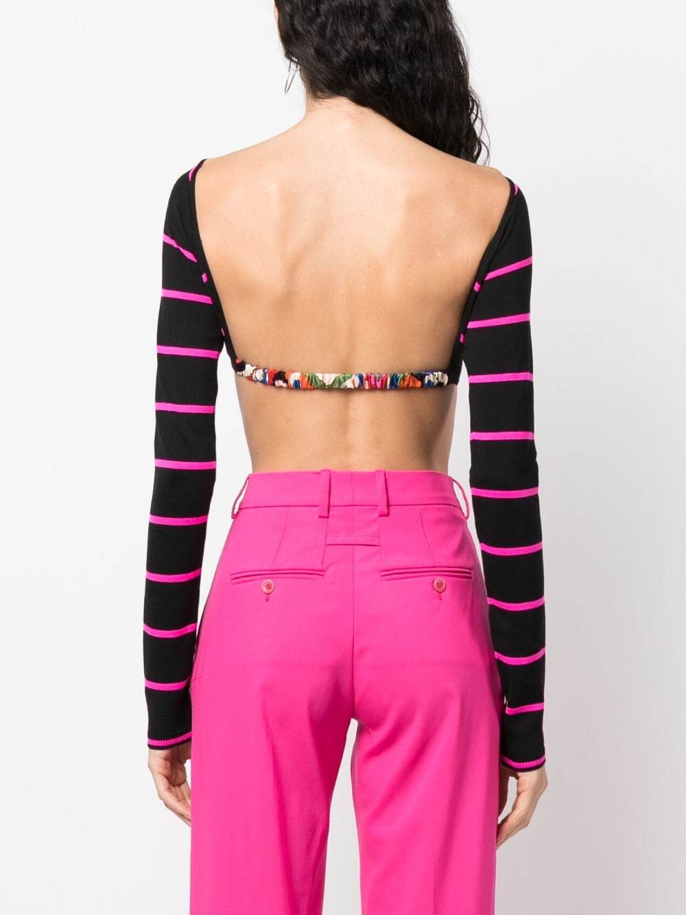 EMILIO PUCCI STRIPED SWEATER WITH BARE BACK 