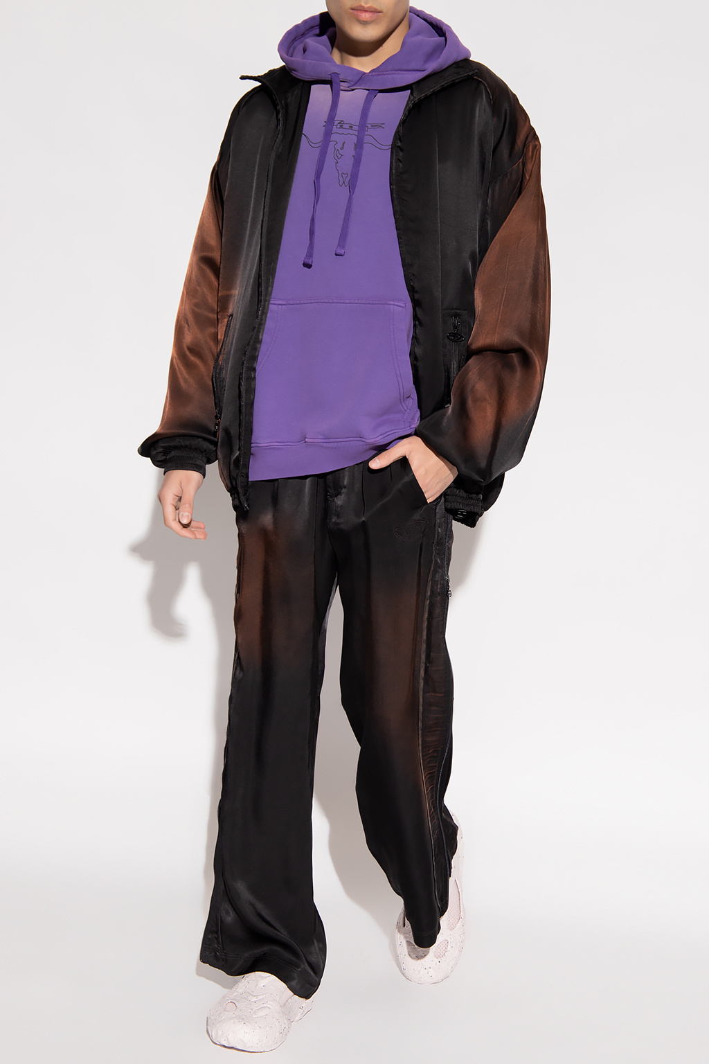 Diesel Comfort Fit Dueled Waist Trousers In Black