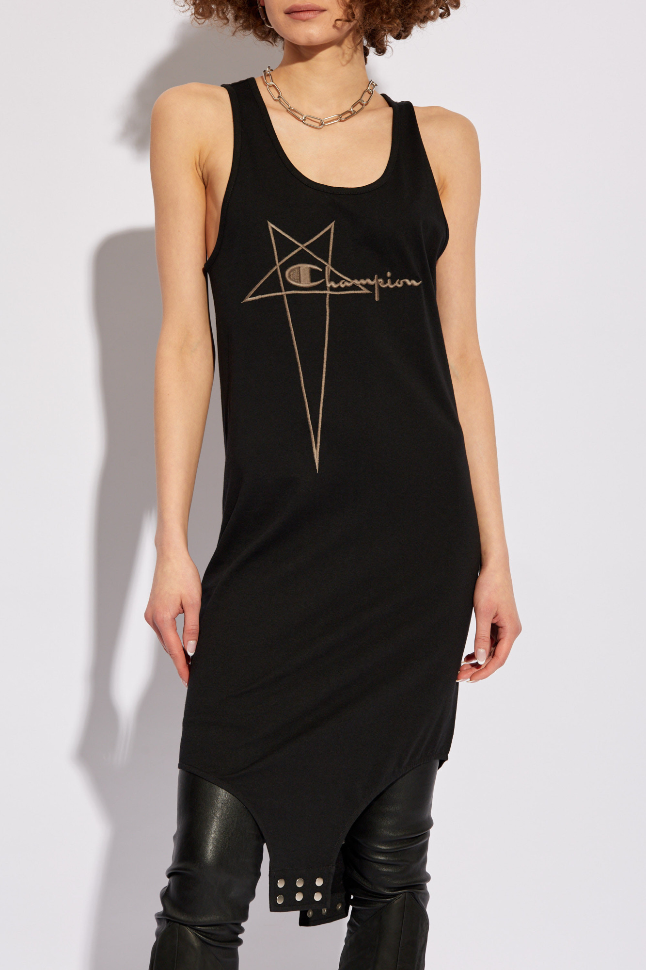 Rick Owens Basketball Sleeveless Dress In Black