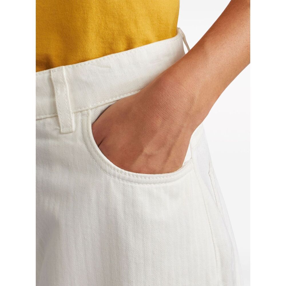 Shop Etro Belt Ring Denim Trousers In White