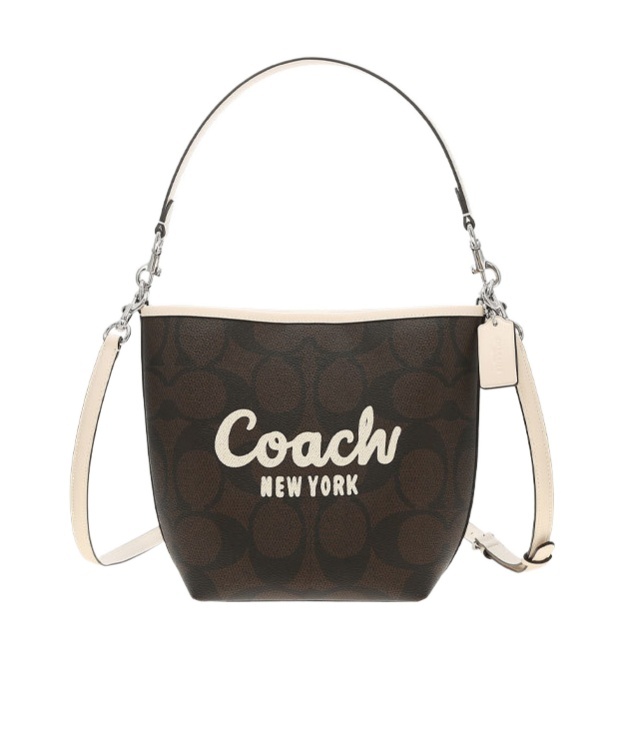Coach City Bucket Bag With Graphic In Black