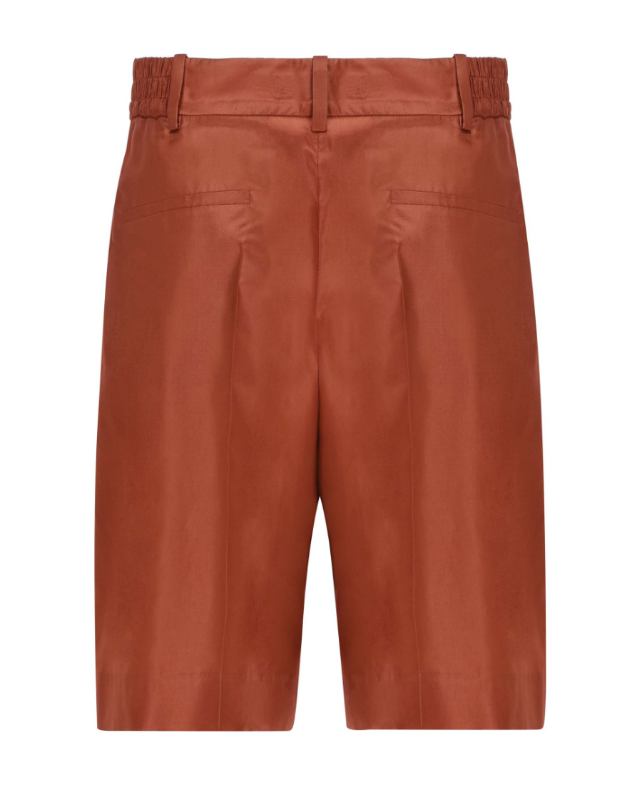 Valentino High-waisted Silk Shorts In Red