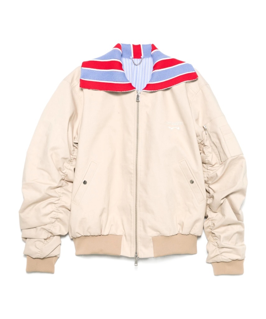 Charles Jeffrrey Loverboy Zipper Jacket In Nude