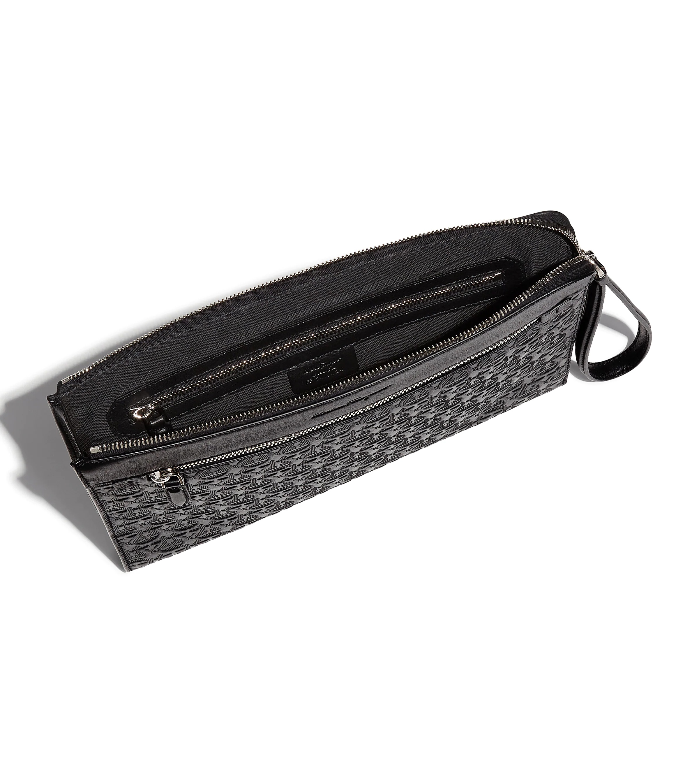 FERRAGAMO MONOGRAM-PATTERN CLUTCH BAG