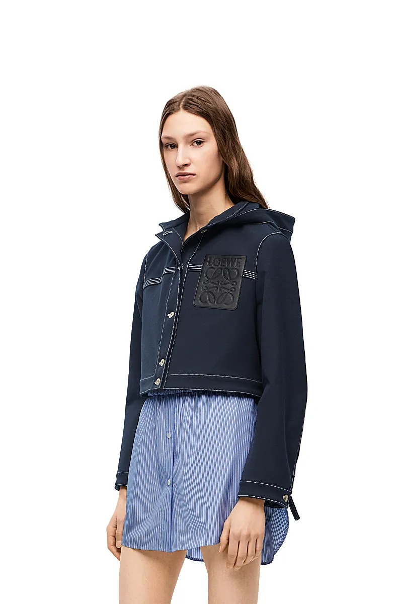 Loewe Short Style Casual Jacket For Tooling In Blue