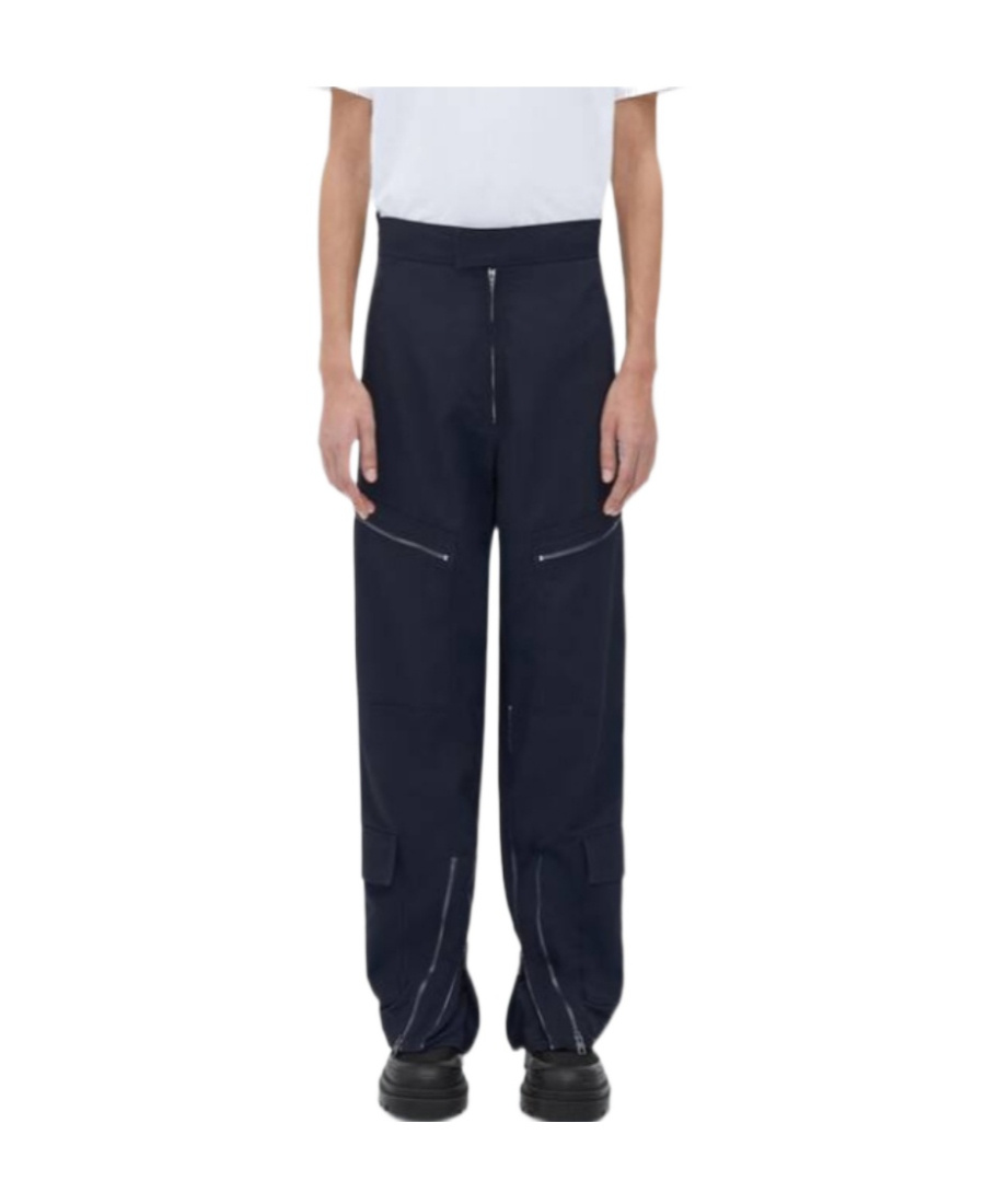 Bottega Veneta Logo Tooling Casual Pants In Black