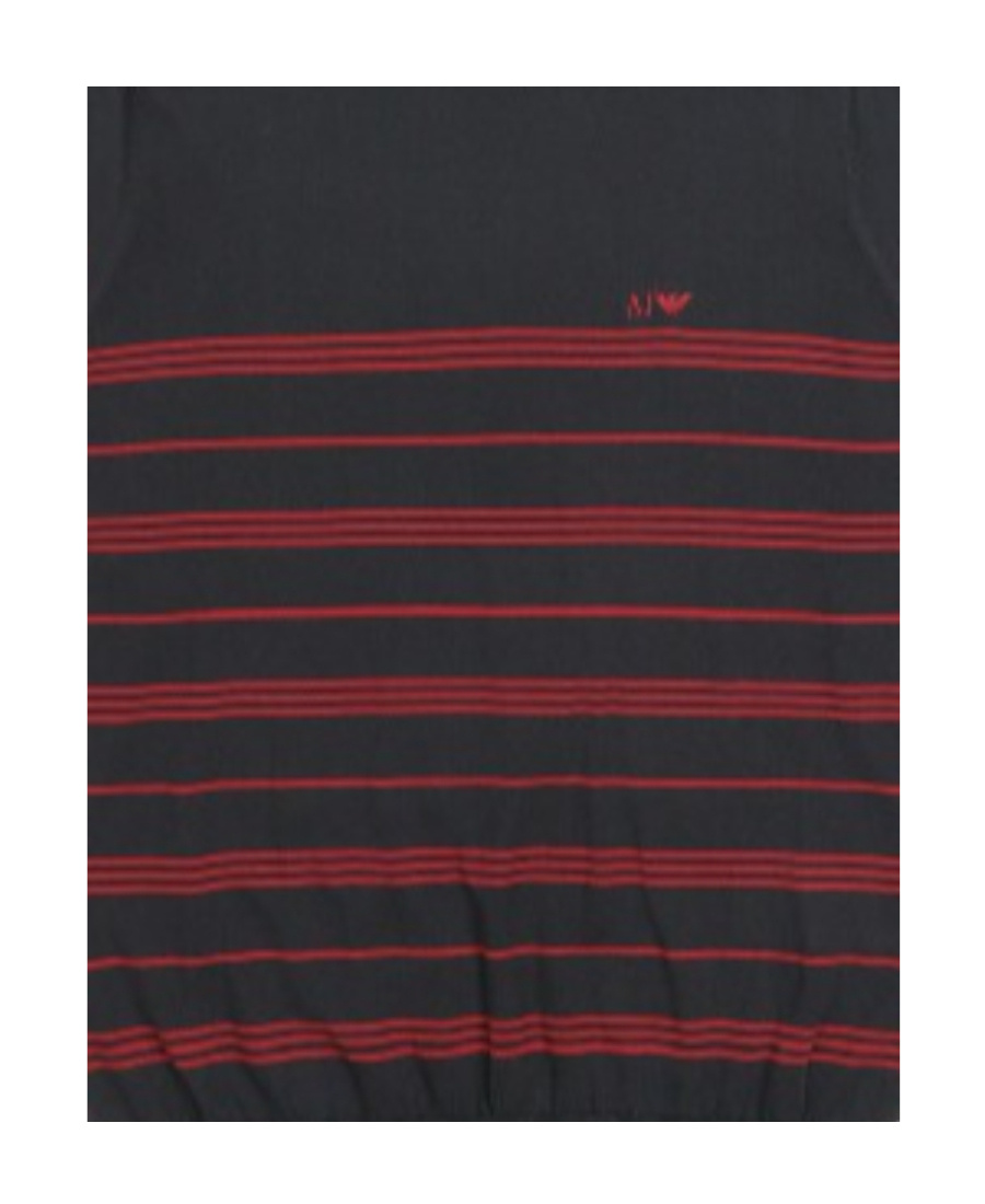Armani Jeans Striped Sweater In Black
