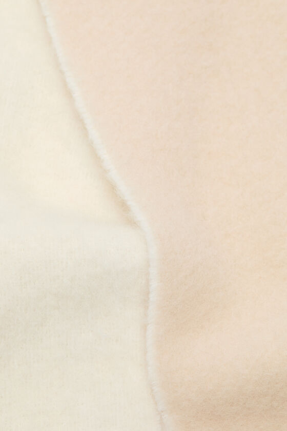 Shop Acne Studios Logo-patch Fringed Scarf In White