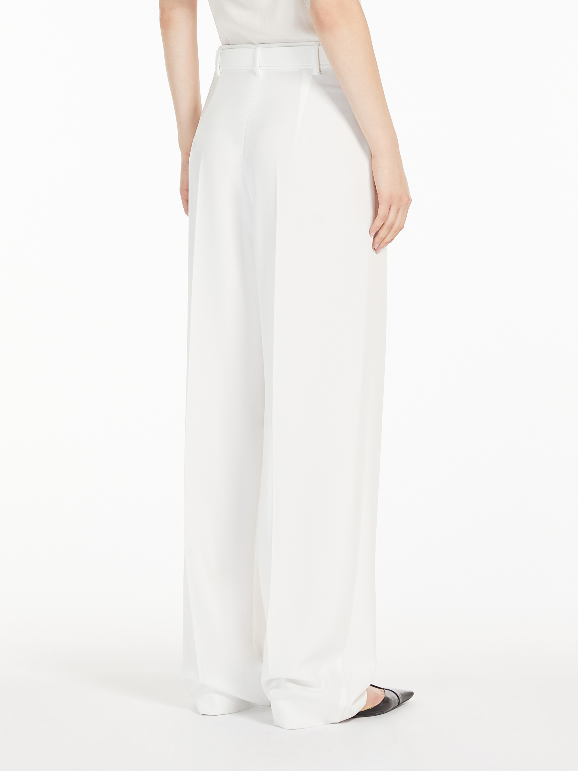 Max Mara Kadi Fabric Pants In White