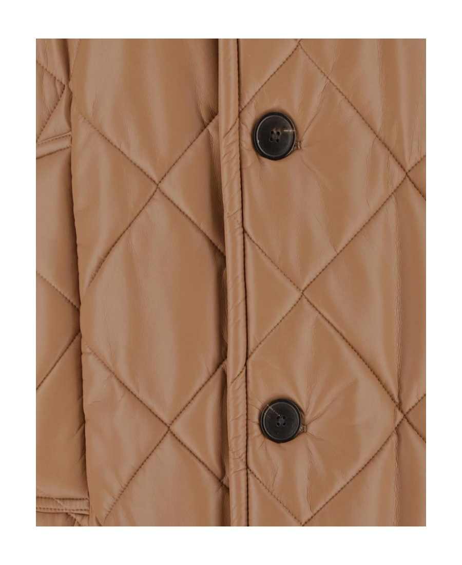 Dries Van Noten Quilted Buttoned Coat In Brown