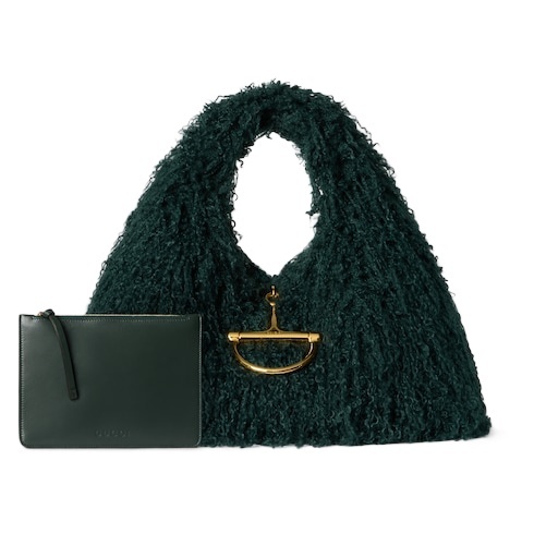 Gucci Softbit Maxi Top Handle Bag In Green
