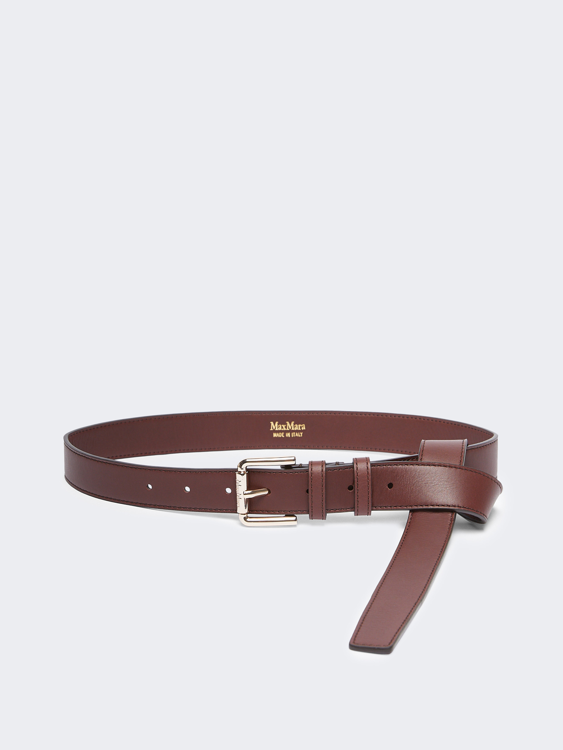 Max Mara Leather Belt In Red