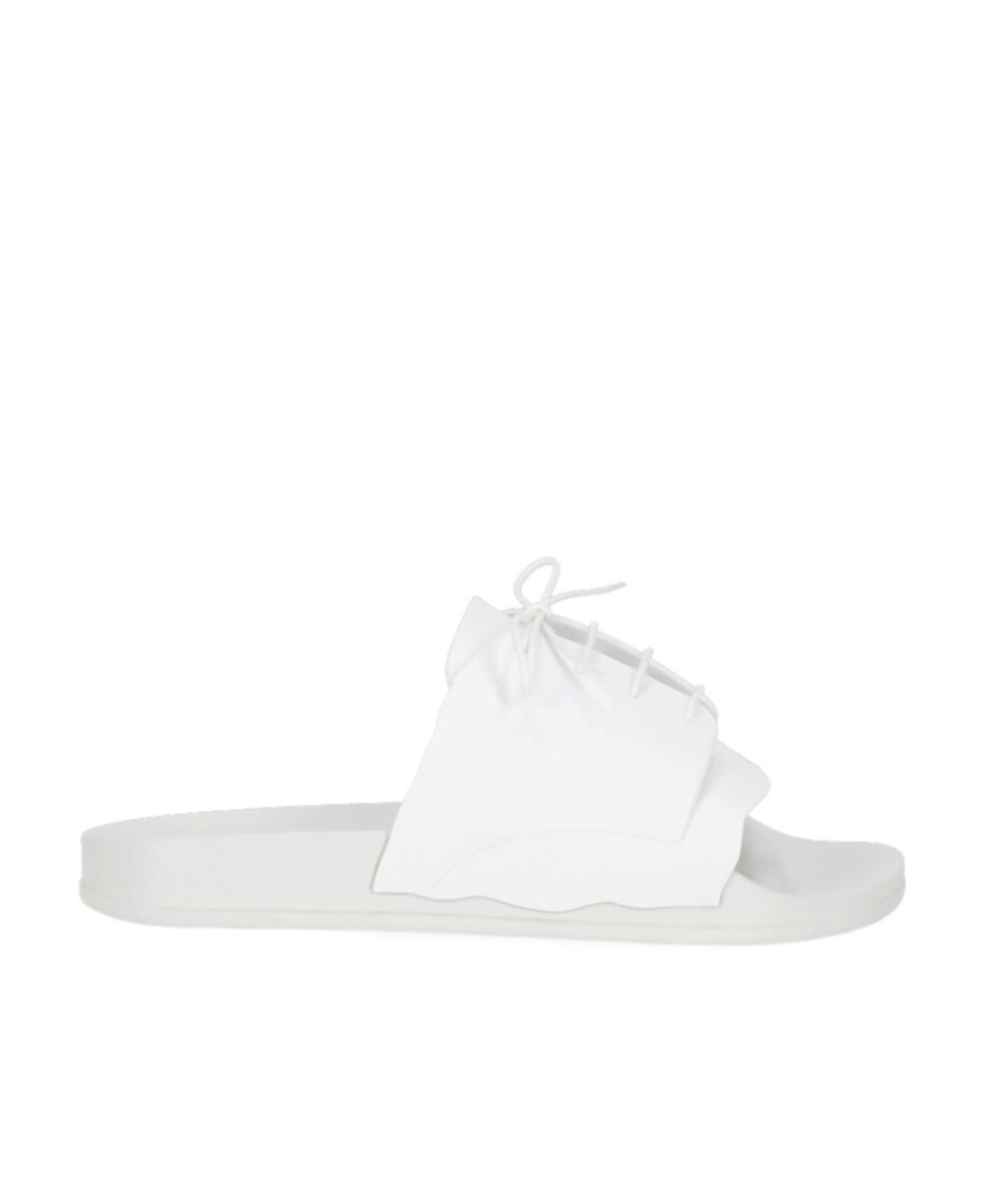 Maison Margiela Lace-up Flip Flops In White