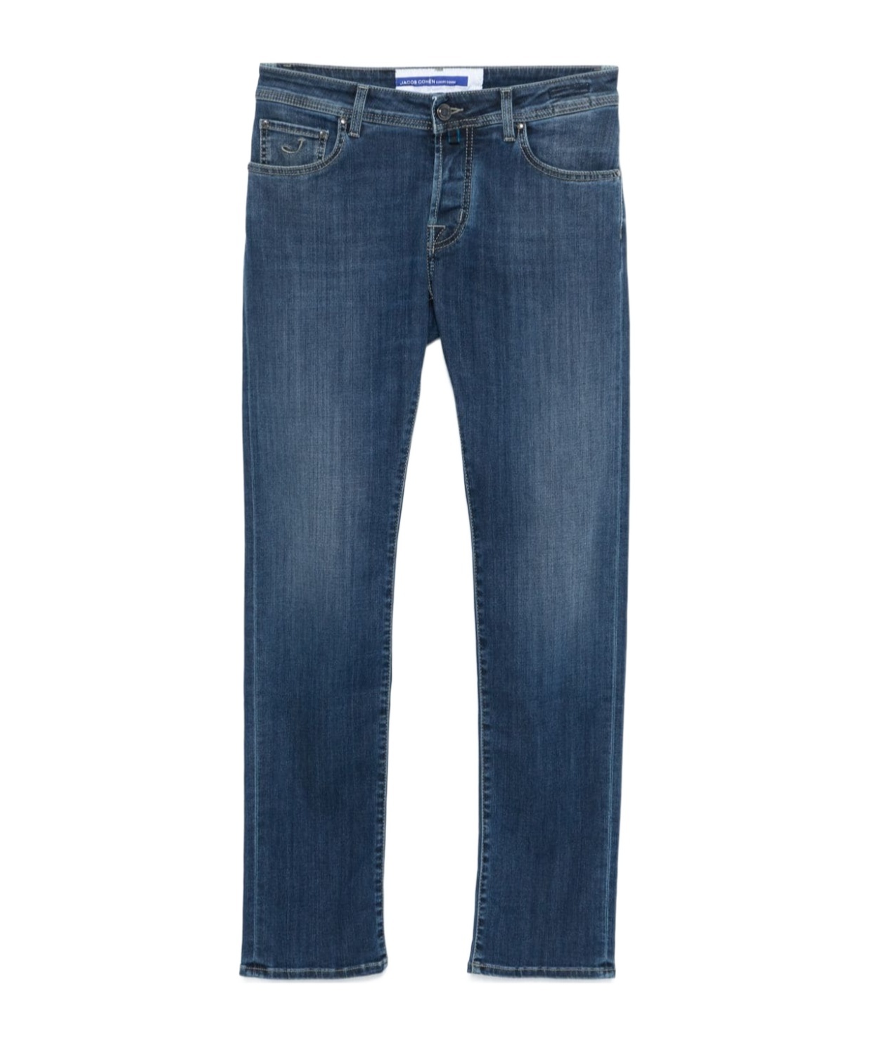 Jacob Cohen Slim Faded Effect Jeans With Belt Loops In Blue