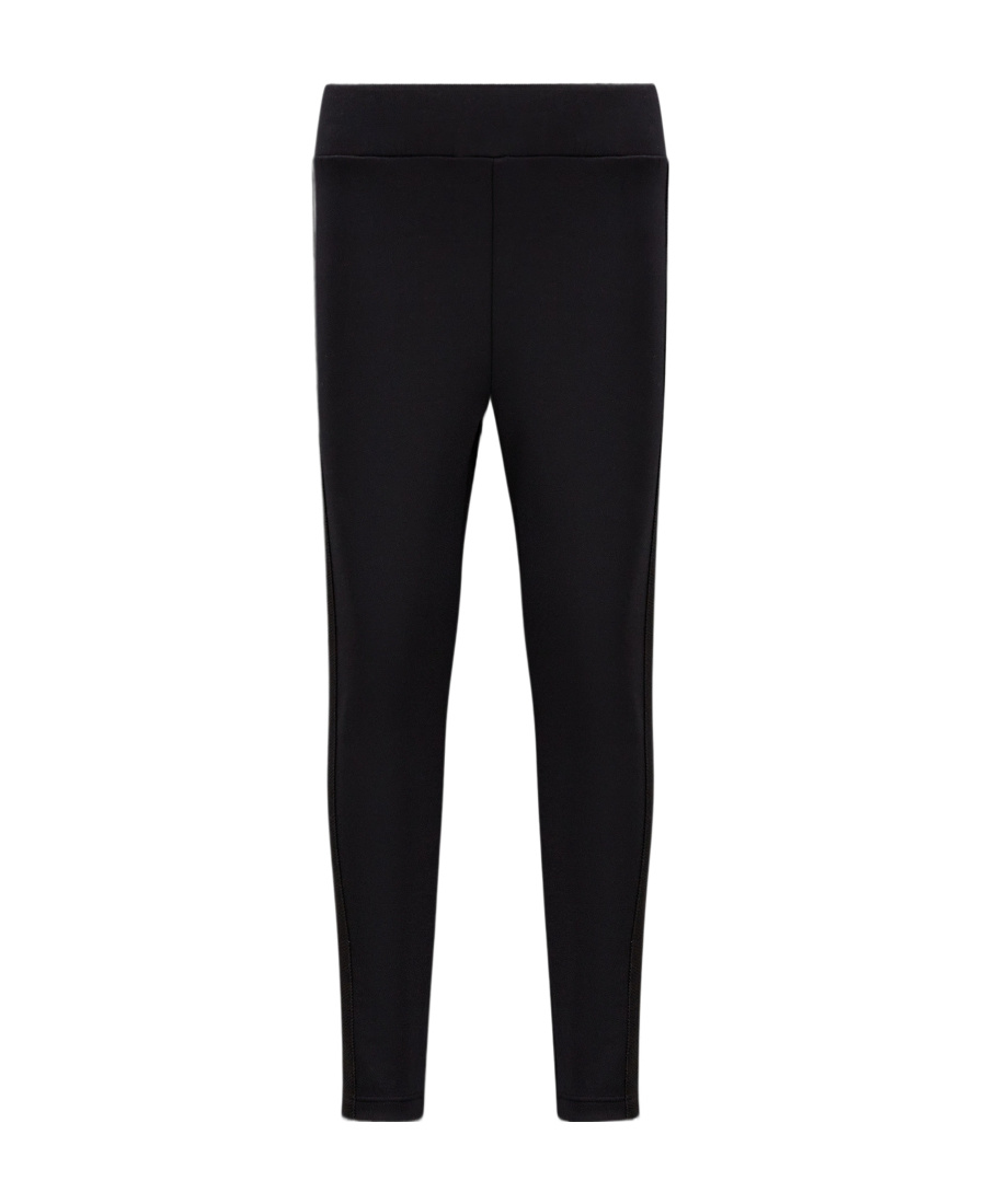 Moncler Logo-patch Elasticated Leggings In Black