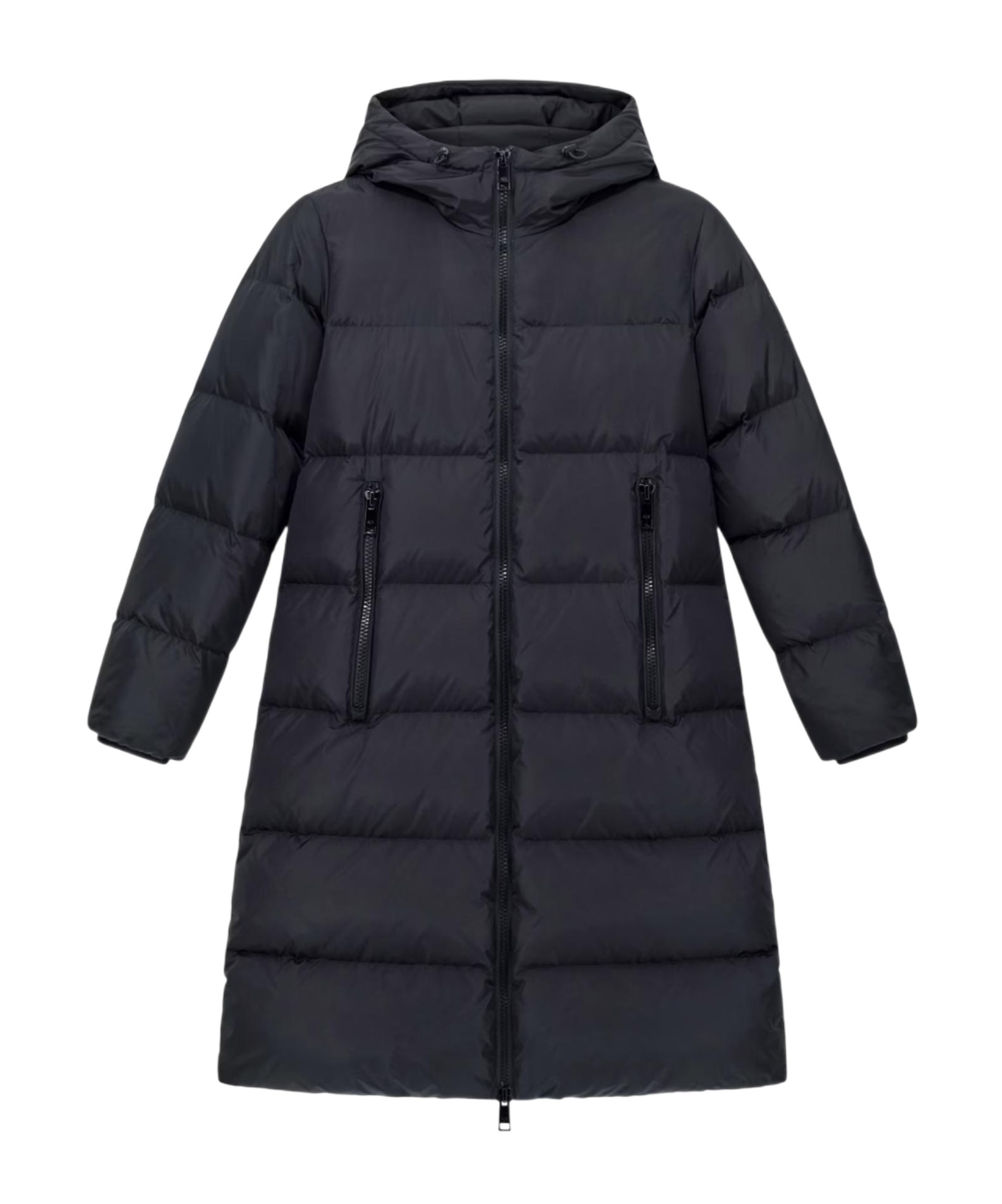 Armani Exchange Hooded Down Jacket In Black