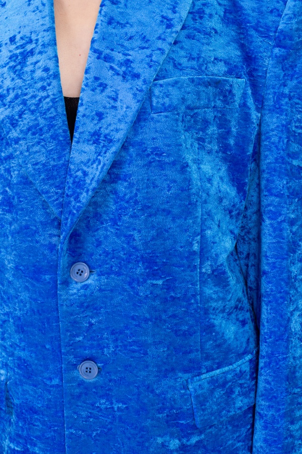Vetements Single-breasted Suit Jacket In Blue