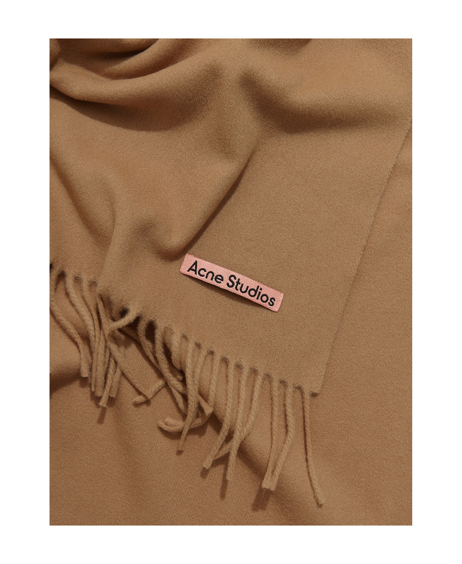 Acne Studios Wool Scarf In Brown