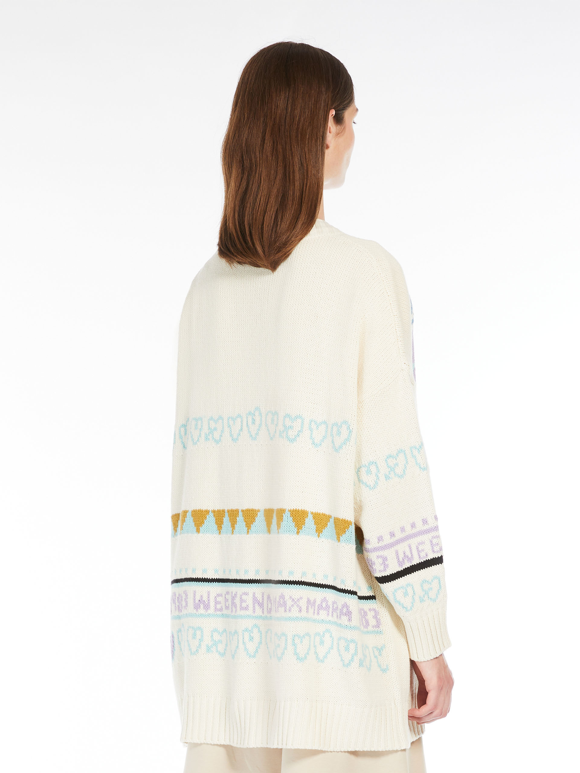 Weekend Max Mara Long-sleeved Cardigan In White