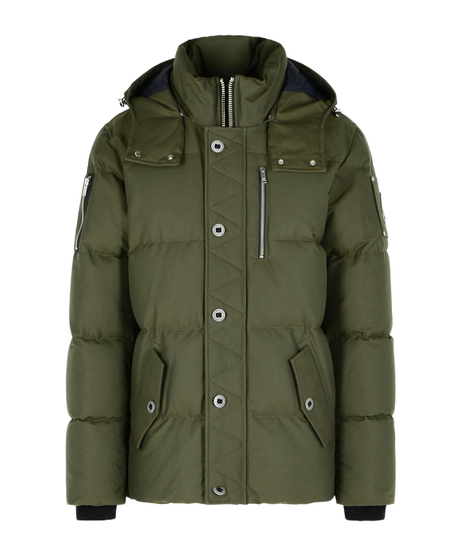 Moose Knuckles Cotton And Nylon Hooded Jacket In Green