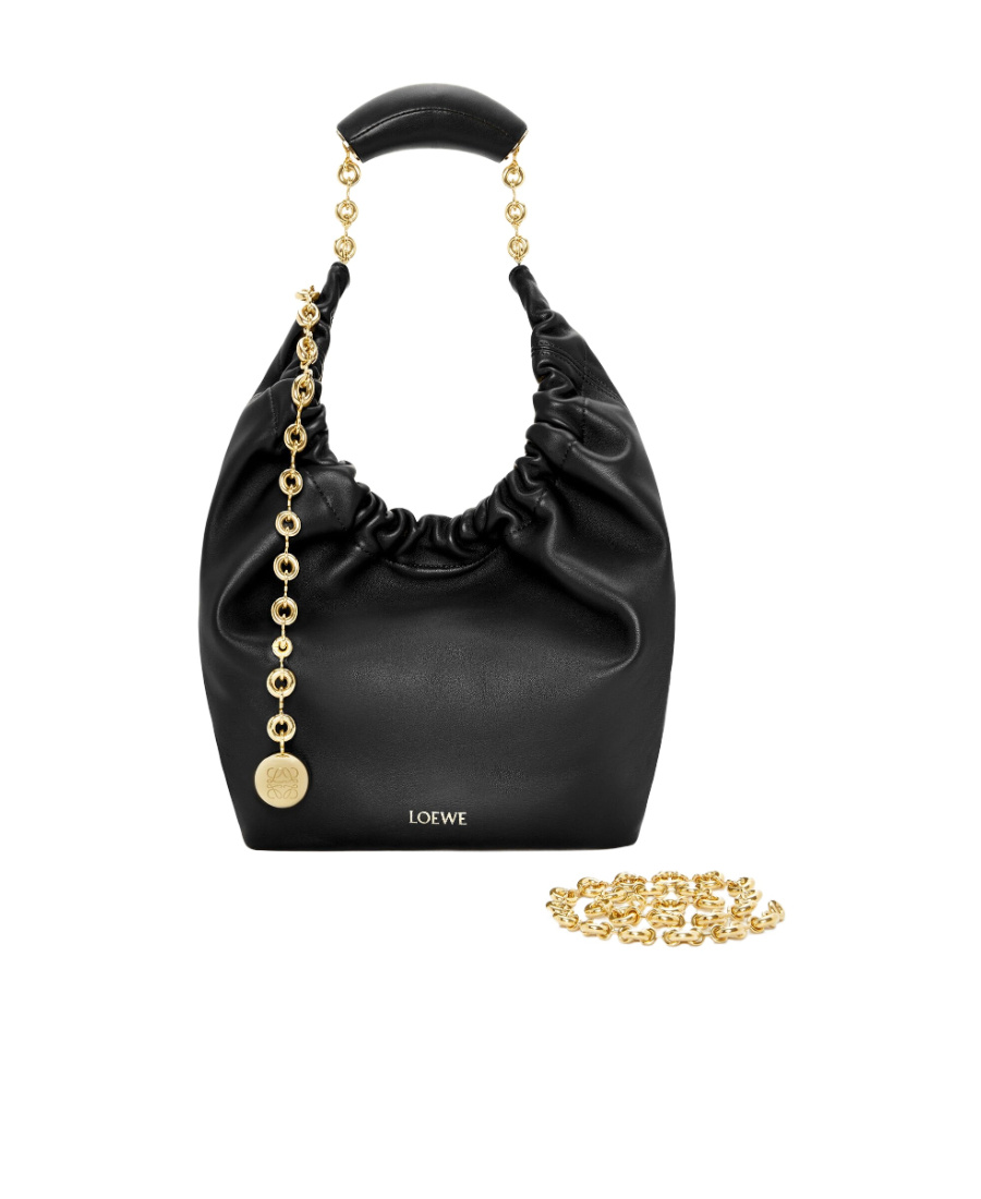 Loewe Small Drawstring Handbag In Black