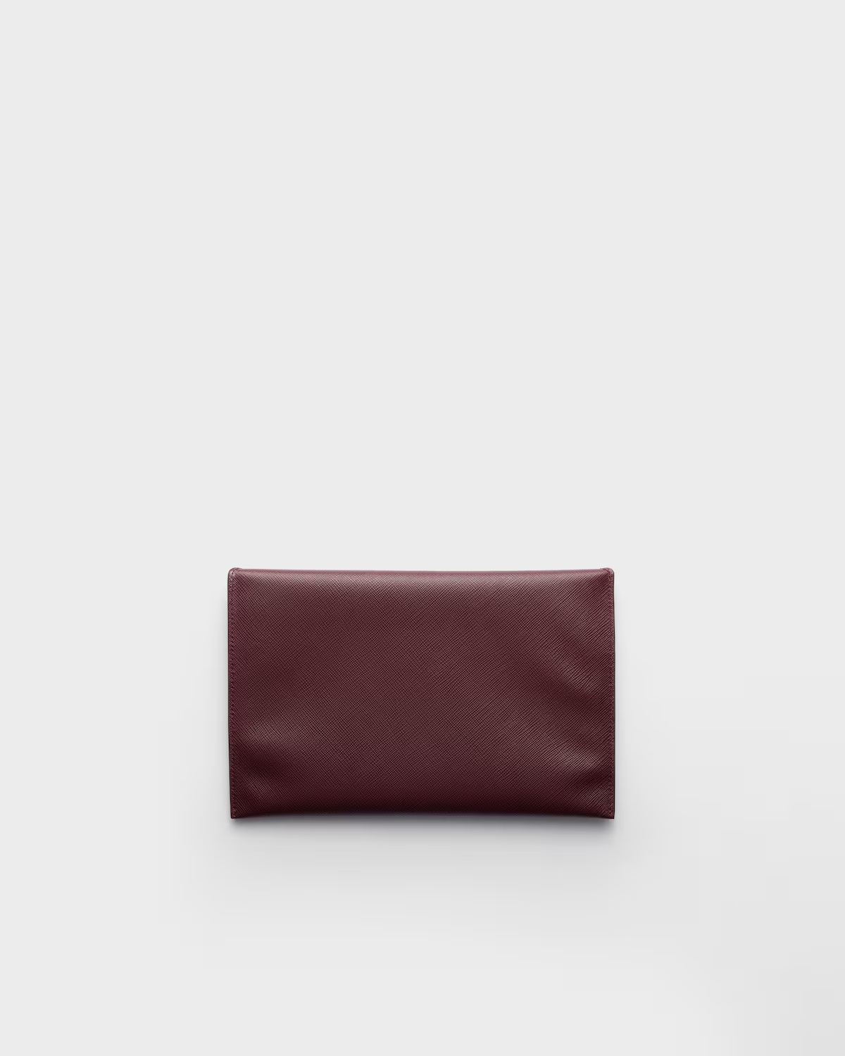 Prada Saffiano Leather Envelope Clutch In Burgundy
