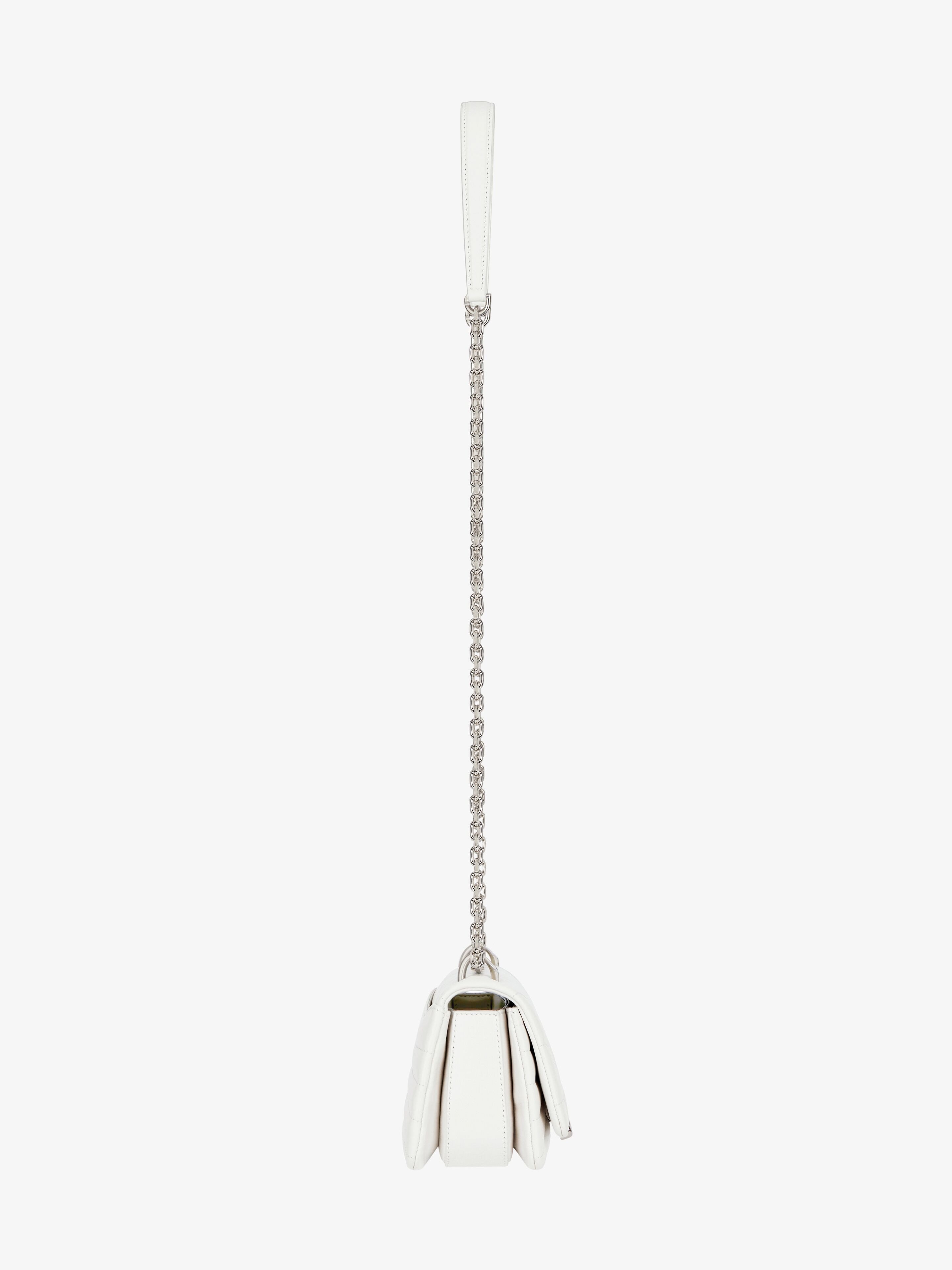 Givenchy Sac 4g Soft Petit Modèle En Cuir Matelassé In White
