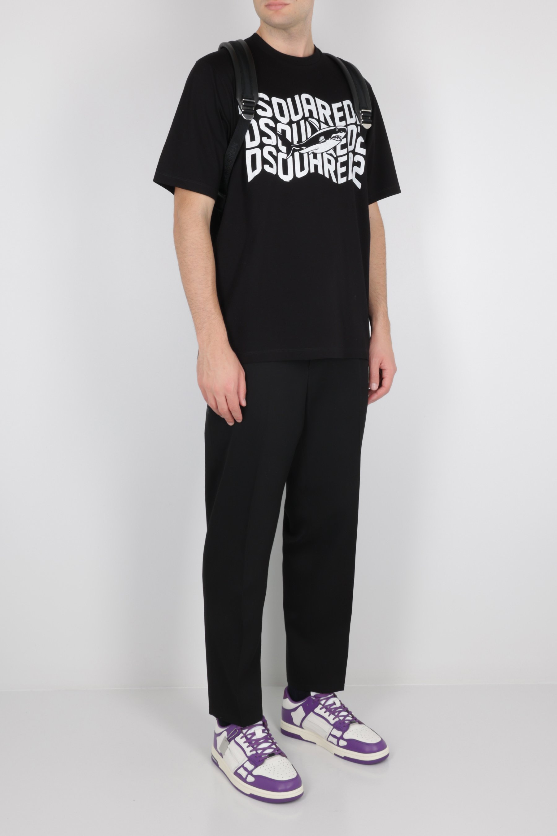 Dsquared2 Dsquared Men Logo Print T-shirt In Black