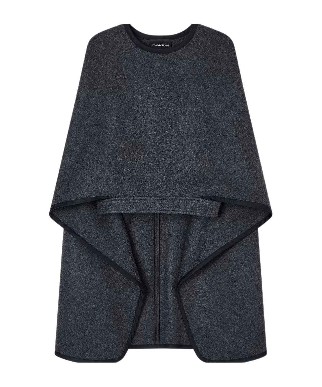 Emporio Armani Polygon Capsule Collection Wool Cloth Cape In Gray
