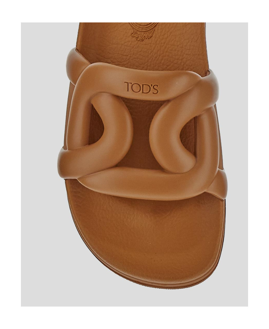 Tod's Cut-out Logo-detail Slides In Brown