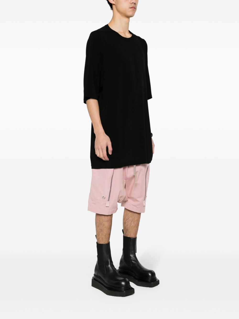 Rick Owens Relaxed Fit Oversized T-shirt With Classic Crew Neckline In Black