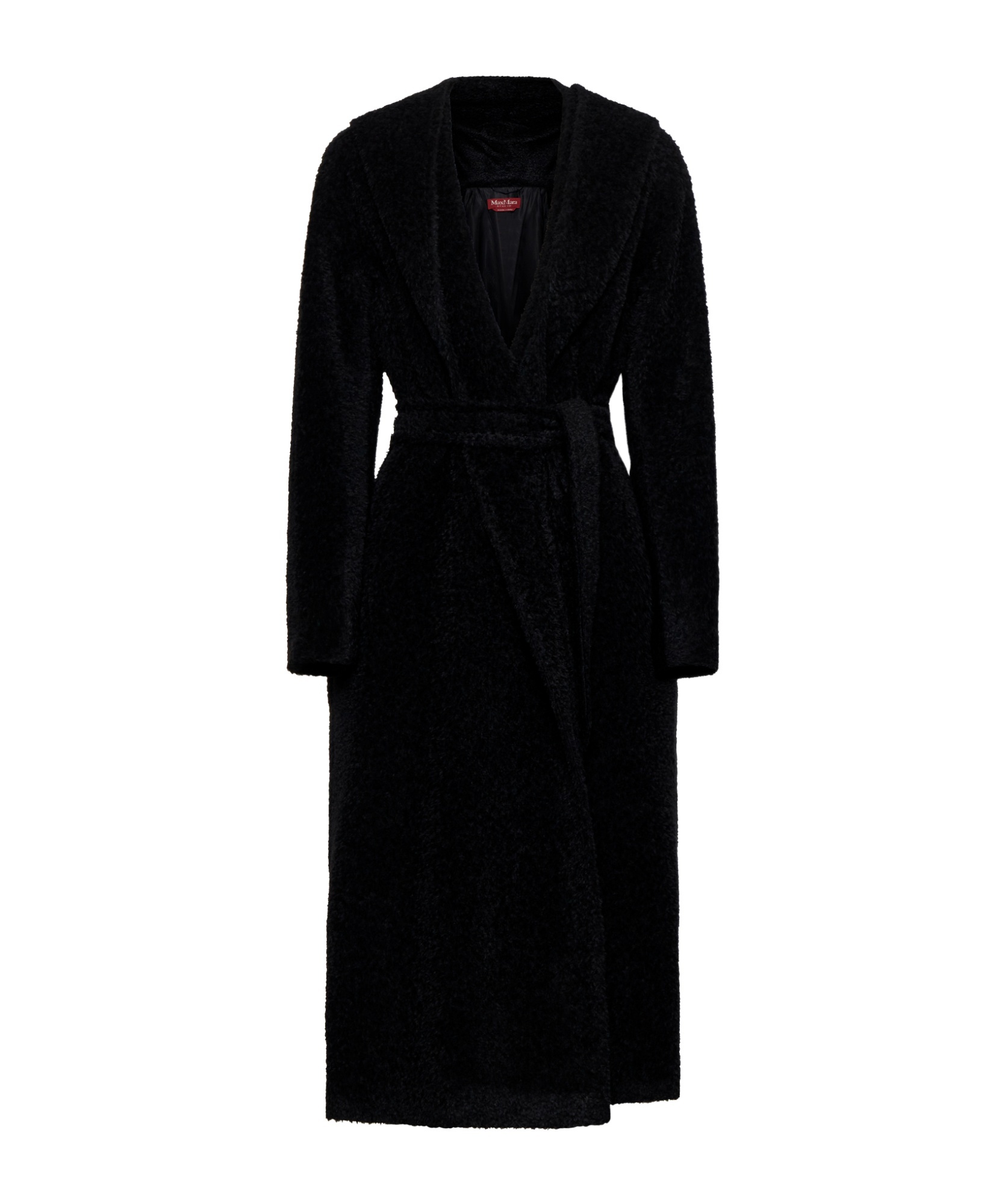 Max Mara Hooded Coat In Black