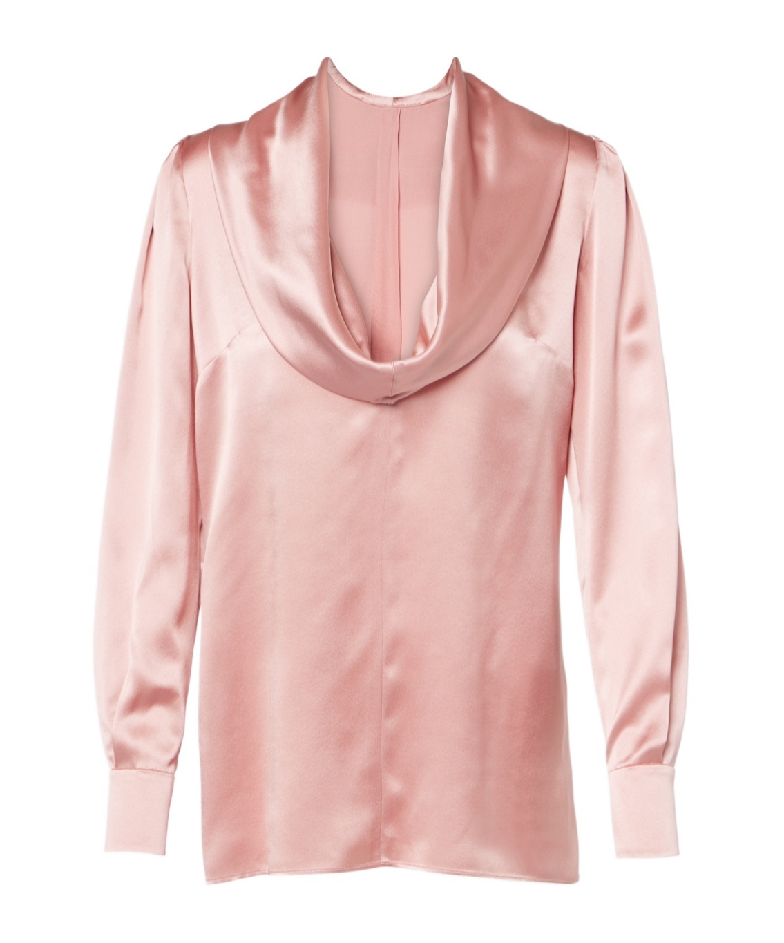 Dolce & Gabbana Draped Silk Satin Blouse In Pink