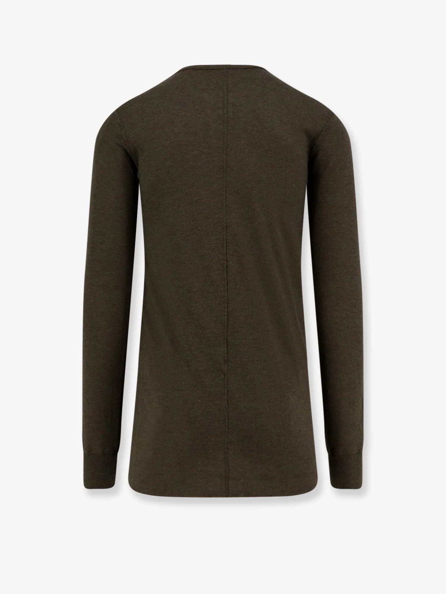 Rick Owens Khaki Concordians Basic Ls T-shirt In Brown
